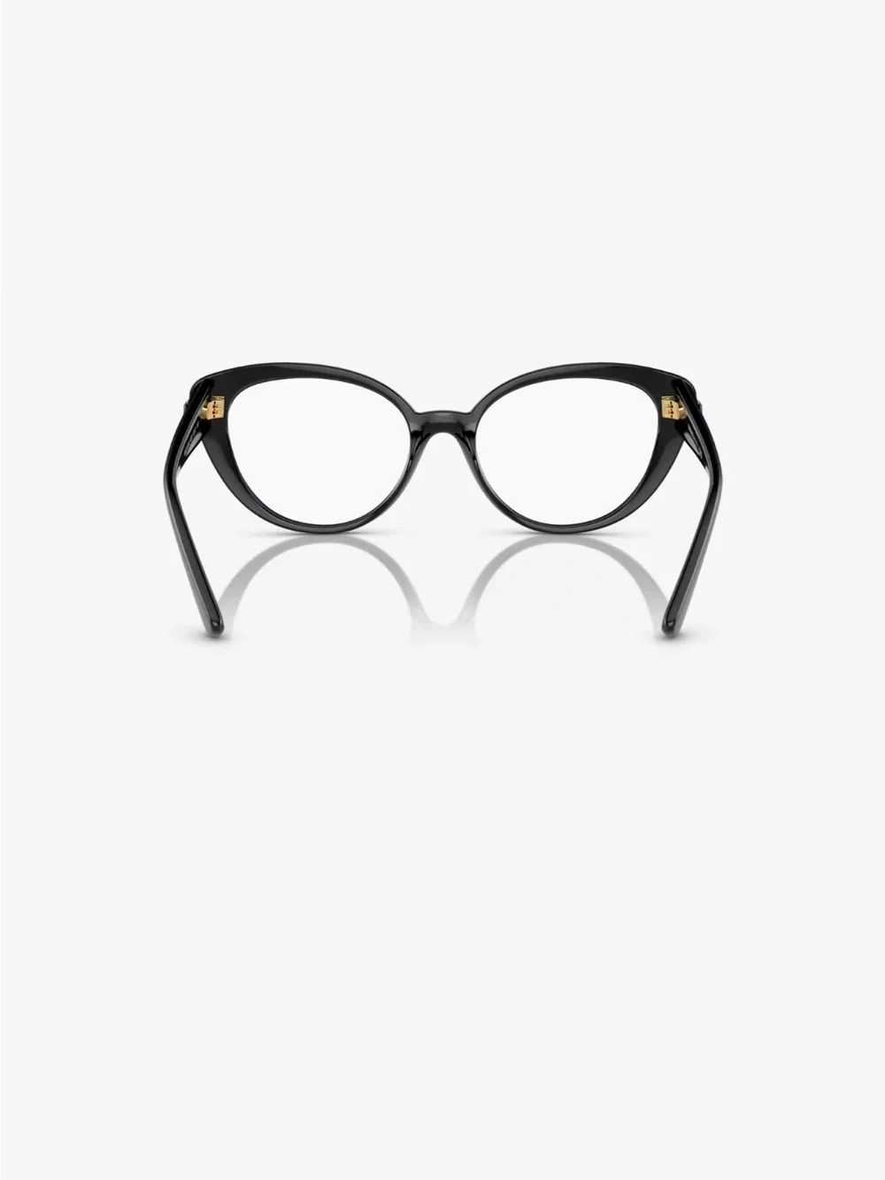 Versace Black Cat-Eye Optical Glasses with Gold Accents